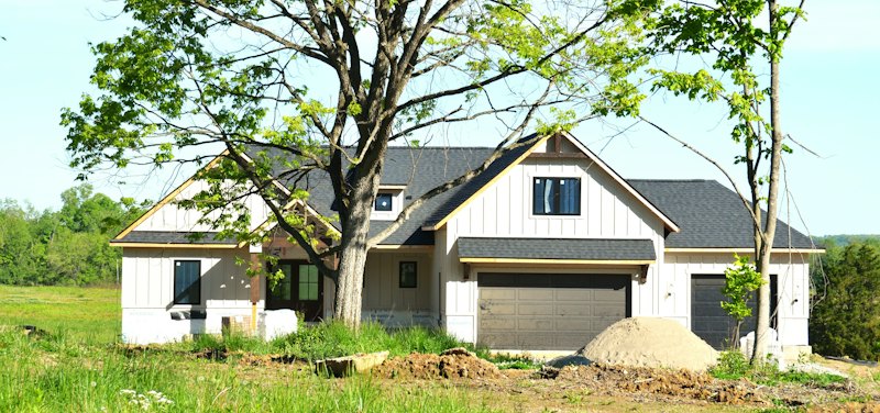New home nearing completion