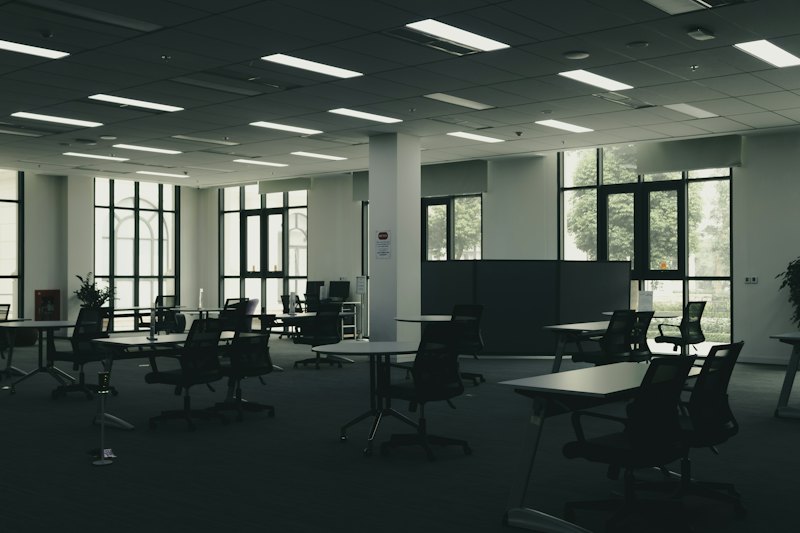 Open-plan office floor
