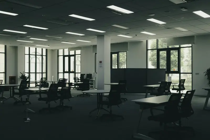 Open-plan office floor