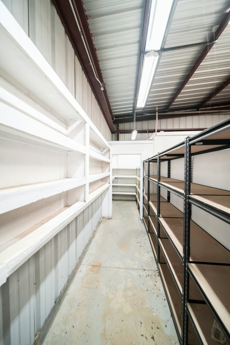 Clean, empty storage room